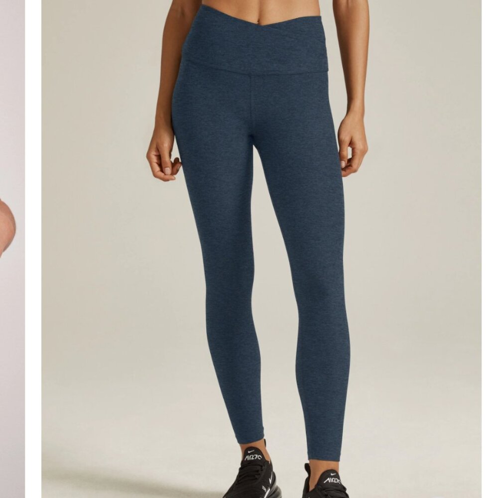 Beyond Yoga Spacedye At Your Leisure High Waisted Midi Legging (navy)